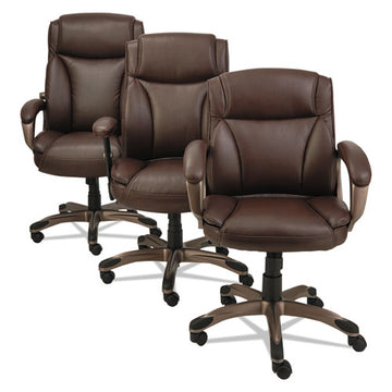 Alera® Alera Veon Series Executive High-back Bonded Leather Chair, Supports Up To 275 Lb, Black Seat-back, Graphite Base freeshipping - TVN Wholesale